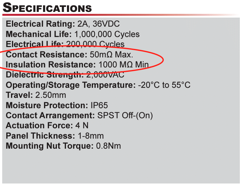 Contact Resistance vs Insulation Resistance